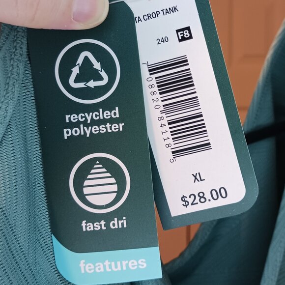 #161 3/$18 - NWT MTA Sport Green Tank Top Size XL - Picture 8 of 8